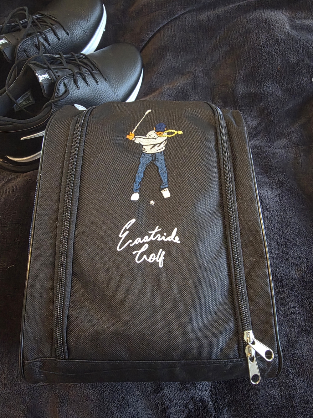 Black Men's Shoe/Accessory Bag